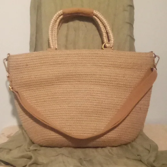 America & Beyond Large Embellished Beach Tote/ - Picture 3 of 8